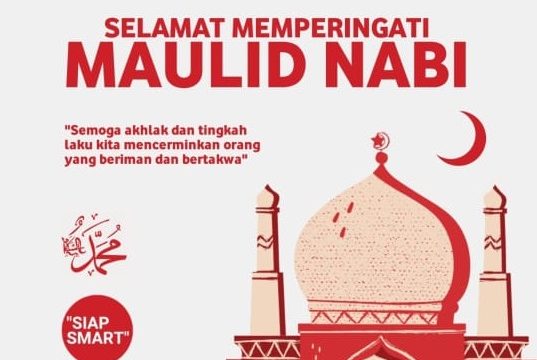 Selamat Memperingati Maulid Nabi Muhamad SAW wargi SMP Telkom Bandung