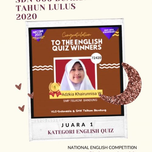 Juara 1 Kategori English Quiz Tingkat Nasional