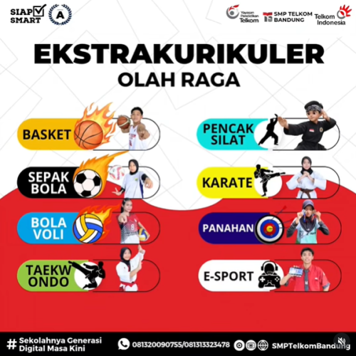EKTRAKULIKULER OLAHRAGA YANG ADA DI SMP TELKOM BANDUNG